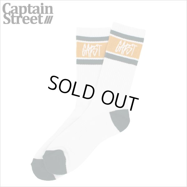 画像1: CAPTAIN STREET CAPST Logo SOCKS WHITE キャプテンストリート (1)
