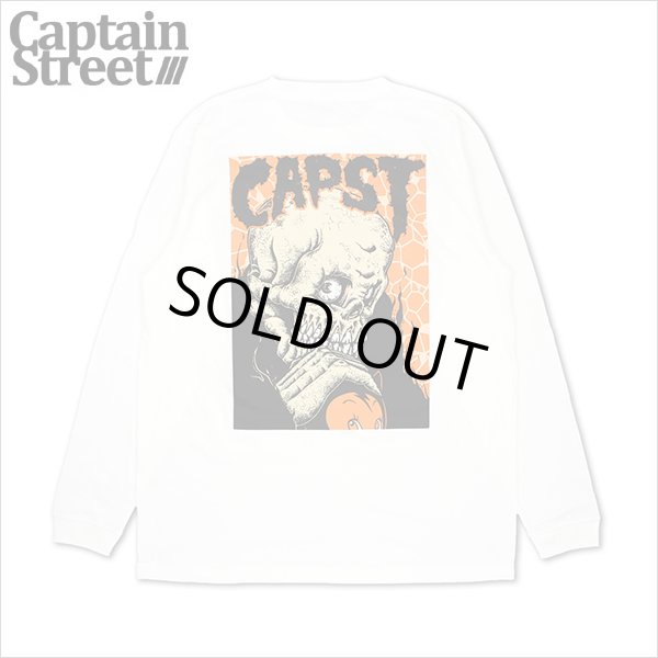 画像1: 【40％OFF】CAPTAIN STREET Skull CTK L/S Tシャツ WHITE キャプテンストリート (1)