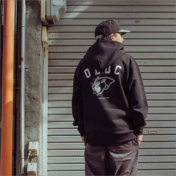 画像3: 【送料無料】CAPTAIN STREET Bark P/Oパーカー BLACK キャプテンストリート (3)