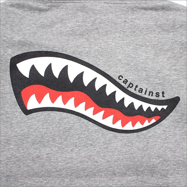 画像5: 【送料無料】CAPTAIN STREET Shark Mouth P/Oパーカー GRAY キャプテンストリート (5)