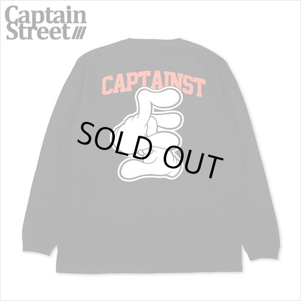 画像1: CAPTAIN STREET Hand Sign L/S Tシャツ BLACK キャプテンストリート (1)