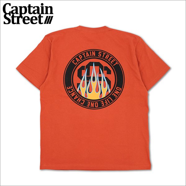 画像1: CAPTAIN STREET Flame eighty Tシャツ H.ORANGE キャプテンストリート (1)