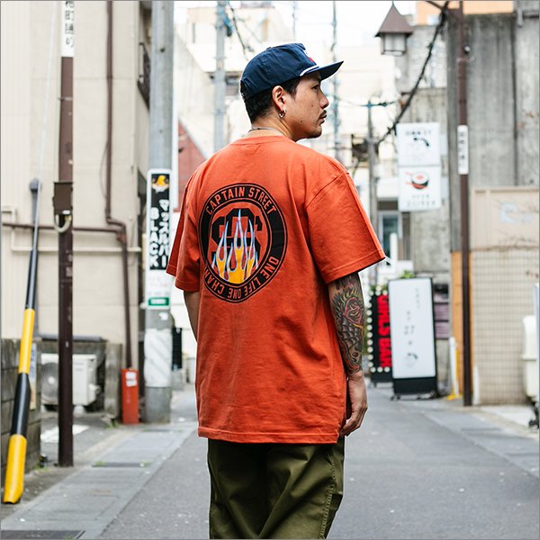 画像3: CAPTAIN STREET Flame eighty Tシャツ H.ORANGE キャプテンストリート (3)