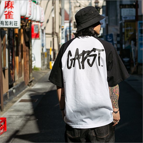 画像3: CAPTAIN STREET CAPST Logo ラグランTシャツ BLACK/WHITE キャプテンストリート (3)