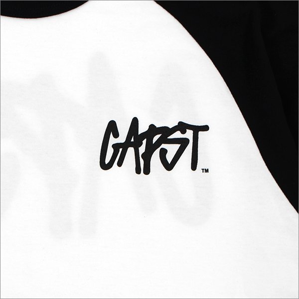画像6: CAPTAIN STREET CAPST Logo ラグランTシャツ BLACK/WHITE キャプテンストリート (6)