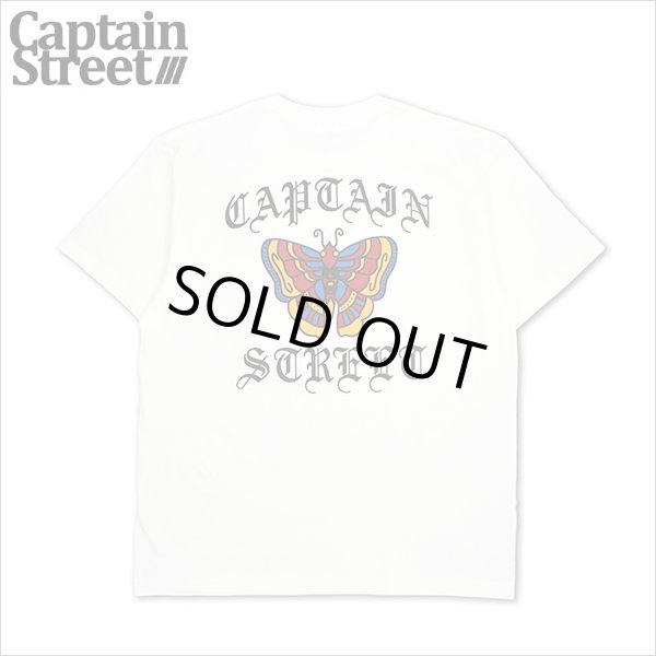 画像1: 【20％OFF】CAPTAIN STREET Butterfly Tシャツ WHITE キャプテンストリート (1)