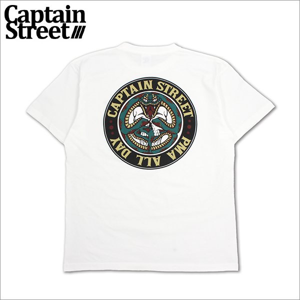 画像1: CAPTAIN STREET Snake Tシャツ WHITE キャプテンストリート (1)