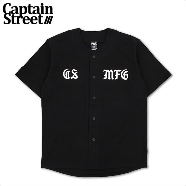 画像1: 【送料無料】CAPTAIN STREET CSMFG ベースボールシャツ BLACK キャプテンストリート (1)