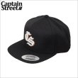 画像1: CAPTAIN STREET Old CS スナップバックキャップ BLACK キャプテンストリート (1)