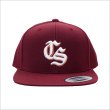 画像3: CAPTAIN STREET Old CS スナップバックキャップ BURGUNDY キャプテンストリート (3)