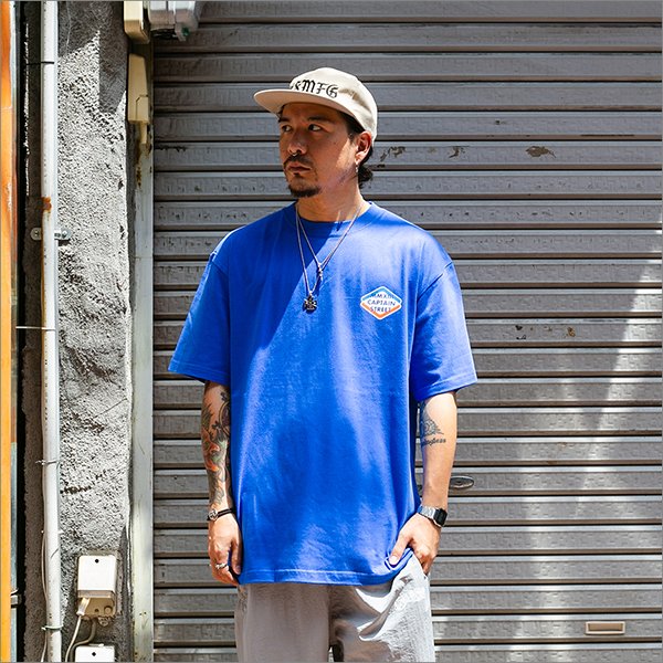 画像4: CAPTAIN STREET Rhombus Tシャツ BLUE キャプテンストリート (4)