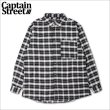 画像1: 【送料無料】CAPTAIN STREET CAPTAINST CHECK L/S シャツ BLACK キャプテンストリート (1)