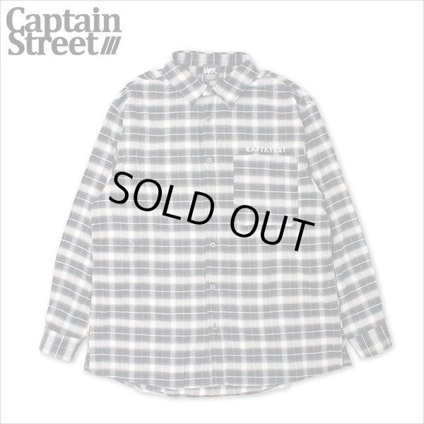画像1: 【送料無料】CAPTAIN STREET CAPTAINST CHECK L/S シャツ BLACK キャプテンストリート (1)