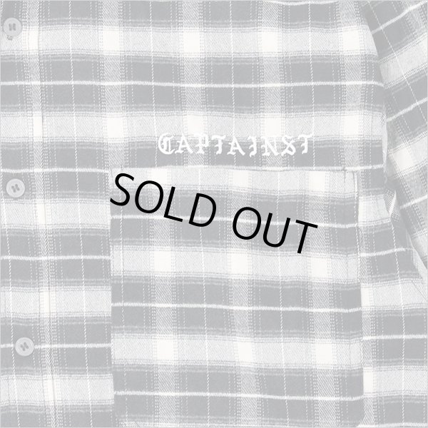 画像4: 【送料無料】CAPTAIN STREET CAPTAINST CHECK L/S シャツ BLACK キャプテンストリート (4)