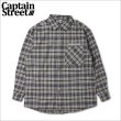 画像1: 【送料無料】CAPTAIN STREET CAPTAINST CHECK L/S シャツ GRAY キャプテンストリート (1)
