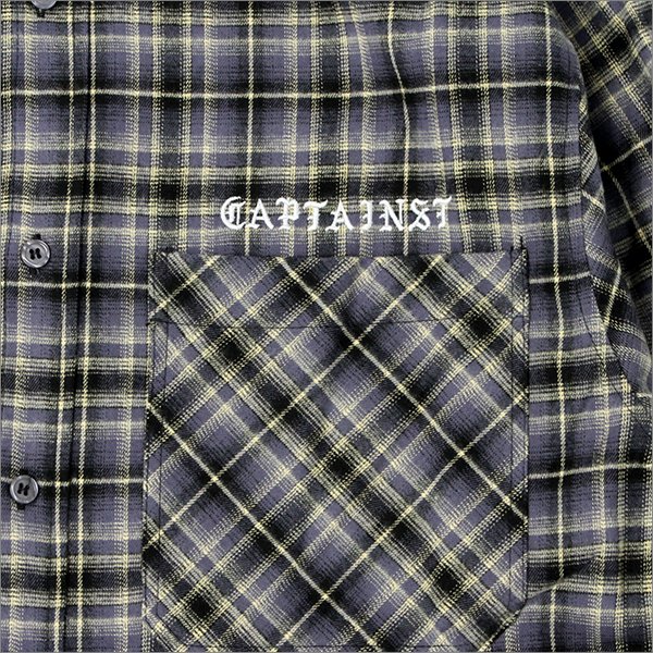 画像4: 【送料無料】CAPTAIN STREET CAPTAINST CHECK L/S シャツ GRAY キャプテンストリート (4)