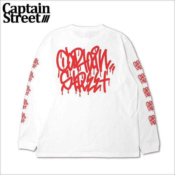 画像1: CAPTAIN STREET Tag L/S Tシャツ WHITE キャプテンストリート (1)