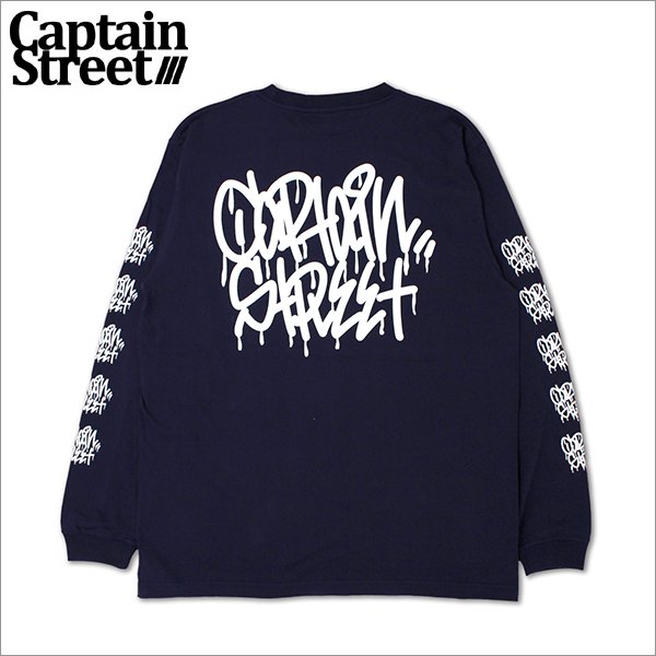 画像1: CAPTAIN STREET Tag L/S Tシャツ NAVY キャプテンストリート (1)