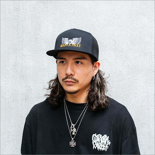 画像2: CAPTAIN STREET Eagle メッシュキャップ BLACK キャプテンストリート (2)