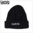 画像1: CAPTAIN STREET CSMFG ニットキャップ BLACK キャプテンストリート (1)