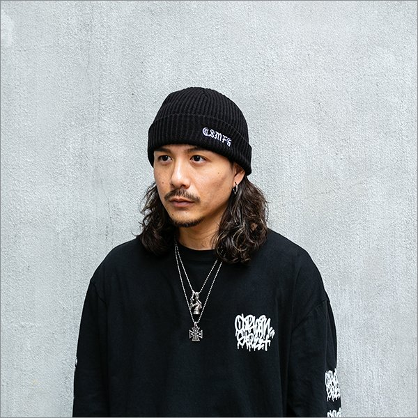 画像2: CAPTAIN STREET CSMFG ニットキャップ BLACK キャプテンストリート (2)