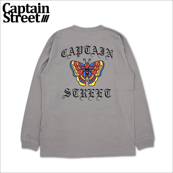 画像1: CAPTAIN STREET Butterfly L/S Tシャツ L.GRAY キャプテンストリート (1)