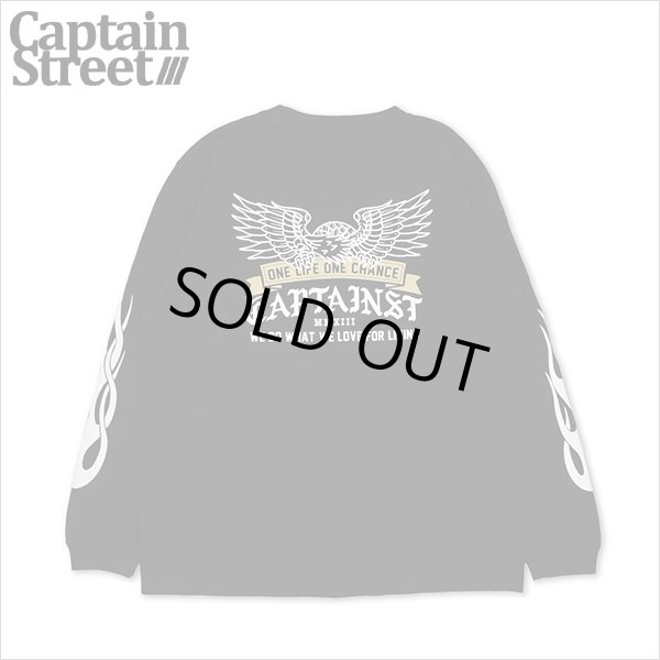 画像1: CAPTAIN STREET Eagle L/S Tシャツ BLACK キャプテンストリート (1)
