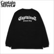 画像1: CAPTAIN STREET CRN Logo L/S Tシャツ BLACK キャプテンストリート (1)