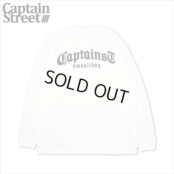 画像1: CAPTAIN STREET CRN Logo L/S Tシャツ WHITE キャプテンストリート (1)