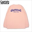 画像1: CAPTAIN STREET CRN Logo L/S Tシャツ PINK キャプテンストリート (1)