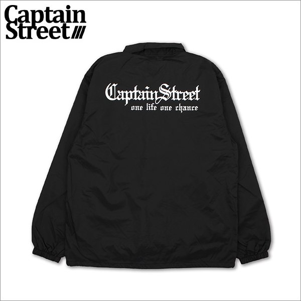 画像1: 【送料無料】CAPTAIN STREET Old English コーチJKT BLACK キャプテンストリート (1)