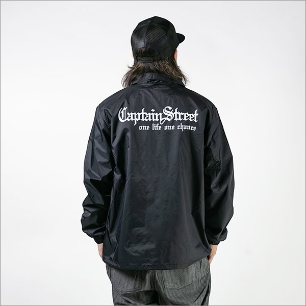 画像3: 【送料無料】CAPTAIN STREET Old English コーチJKT BLACK キャプテンストリート (3)
