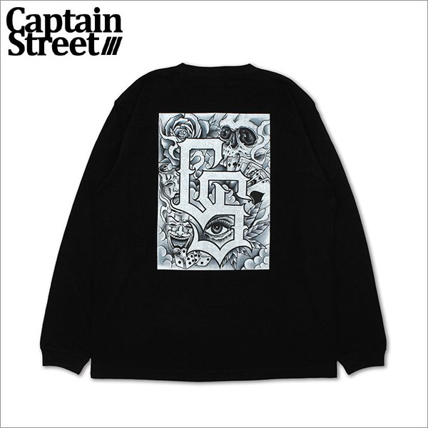 画像1: CAPTAIN STREET BaG L/S Tシャツ BLACK キャプテンストリート (1)