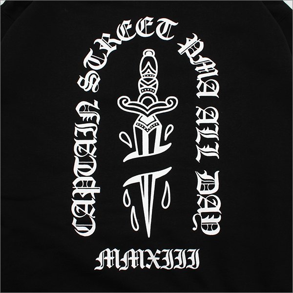 画像5: 【送料無料】CAPTAIN STREET Dagger P/Oパーカー BLACK キャプテンストリート (5)