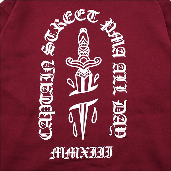 画像5: 【送料無料】CAPTAIN STREET Dagger P/Oパーカー BURGUNDY キャプテンストリート (5)