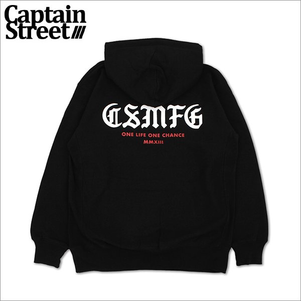 画像1: 【送料無料】CAPTAIN STREET CSMFG P/Oパーカー BLACK キャプテンストリート (1)