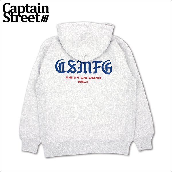 画像1: 【送料無料】CAPTAIN STREET CSMFG P/Oパーカー ASH キャプテンストリート (1)