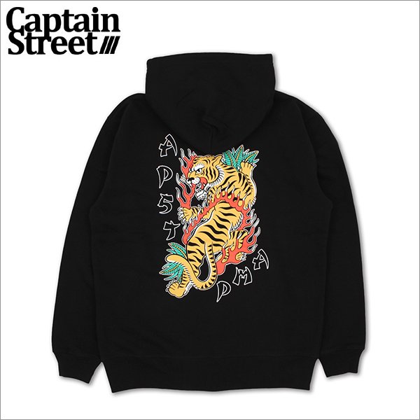 画像1: 【送料無料】CAPTAIN STREET JST P/Oパーカー BLACK キャプテンストリート (1)