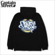 画像1: 【送料無料】CAPTAIN STREET Circle P/Oパーカー BLACK キャプテンストリート (1)