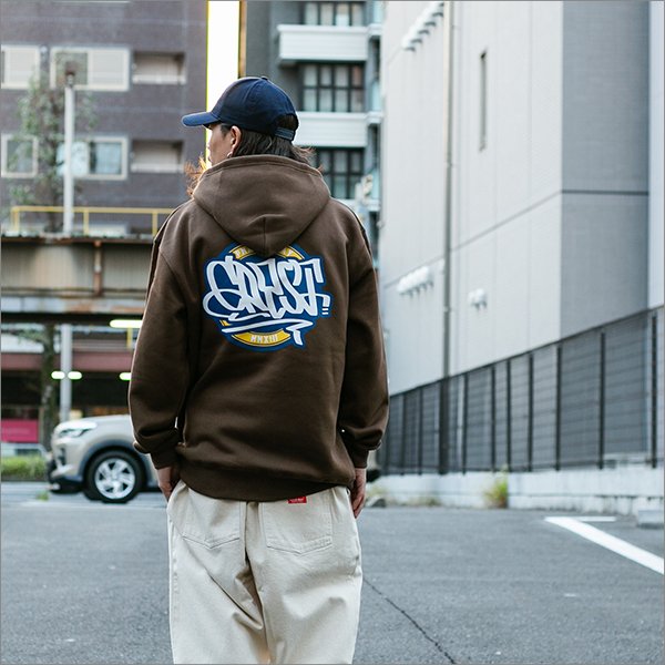 画像3: 【送料無料】CAPTAIN STREET Circle P/Oパーカー D.BROWN キャプテンストリート (3)