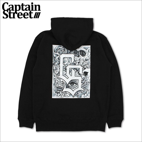 画像1: 【送料無料】CAPTAIN STREET BaG P/Oパーカー BLACK キャプテンストリート (1)