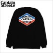 画像1: 【送料無料】CAPTAIN STREET Rhombus クルーネックスウェット BLACK キャプテンストリート (1)