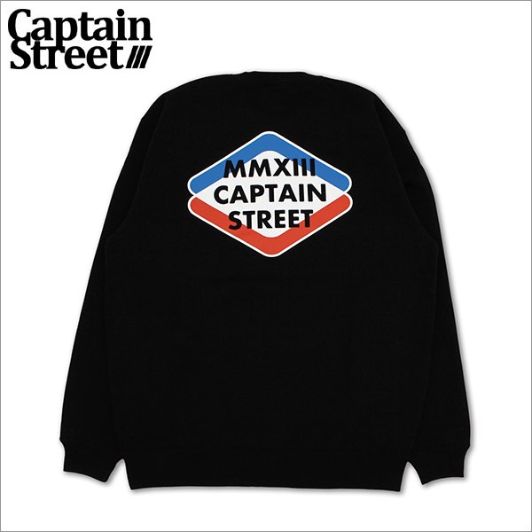 画像1: 【送料無料】CAPTAIN STREET Rhombus クルーネックスウェット BLACK キャプテンストリート (1)