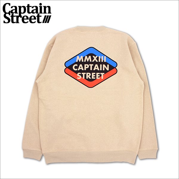 画像1: 【送料無料】CAPTAIN STREET Rhombus クルーネックスウェット SAND キャプテンストリート (1)
