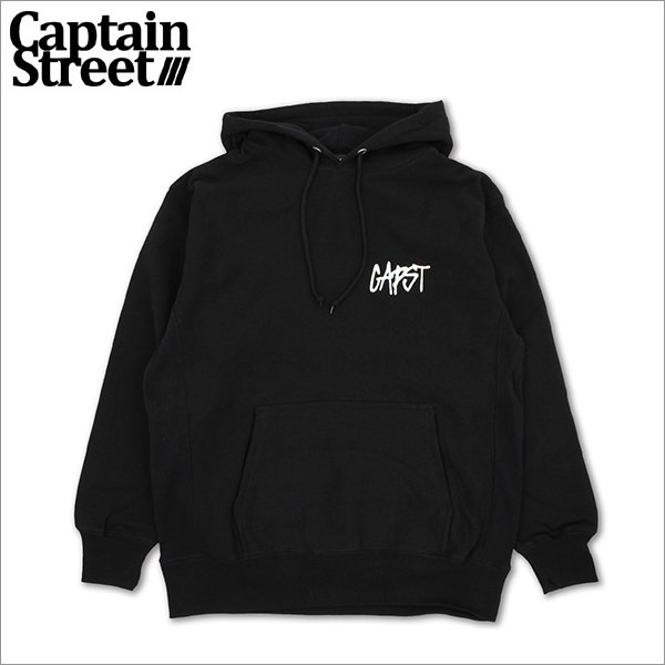 画像1: 【送料無料】CAPTAIN STREET CAPST Logo 刺繍P/Oパーカー BLACK キャプテンストリート (1)