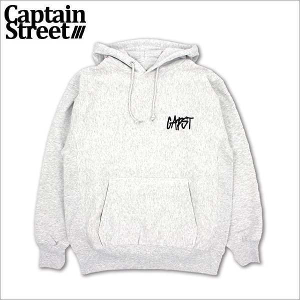 画像1: 【送料無料】CAPTAIN STREET CAPST Logo 刺繍P/Oパーカー ASH キャプテンストリート (1)