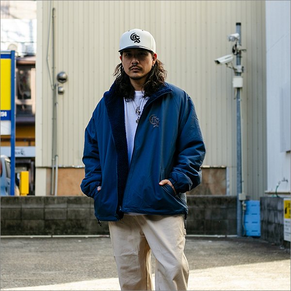 画像2: 【送料無料】CAPTAIN STREET CS/O.L.O.C リバーシブルJKT NAVY キャプテンストリート (2)