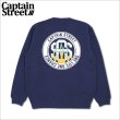 画像1: 【送料無料】CAPTAIN STREET Flame eighty クルーネックスウェット INDIGO キャプテンストリート (1)