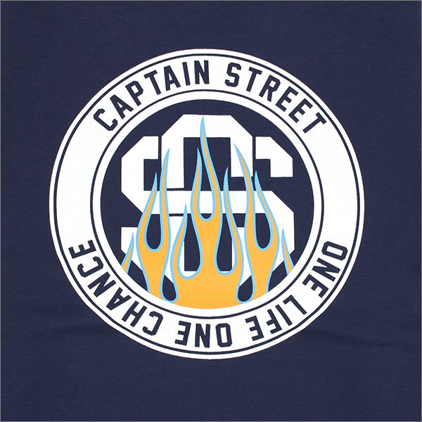 画像5: 【送料無料】CAPTAIN STREET Flame eighty クルーネックスウェット INDIGO キャプテンストリート (5)
