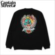 画像1: 【送料無料】CAPTAIN STREET Horse クルーネックスウェット BLACK キャプテンストリート (1)